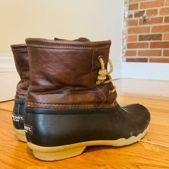 SPERRY Girl's Saltwater Waterproof Duck Rain Boots - Picture 9 of 13